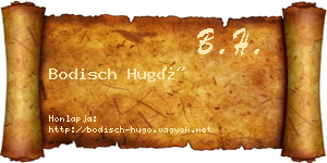 Bodisch Hugó névjegykártya